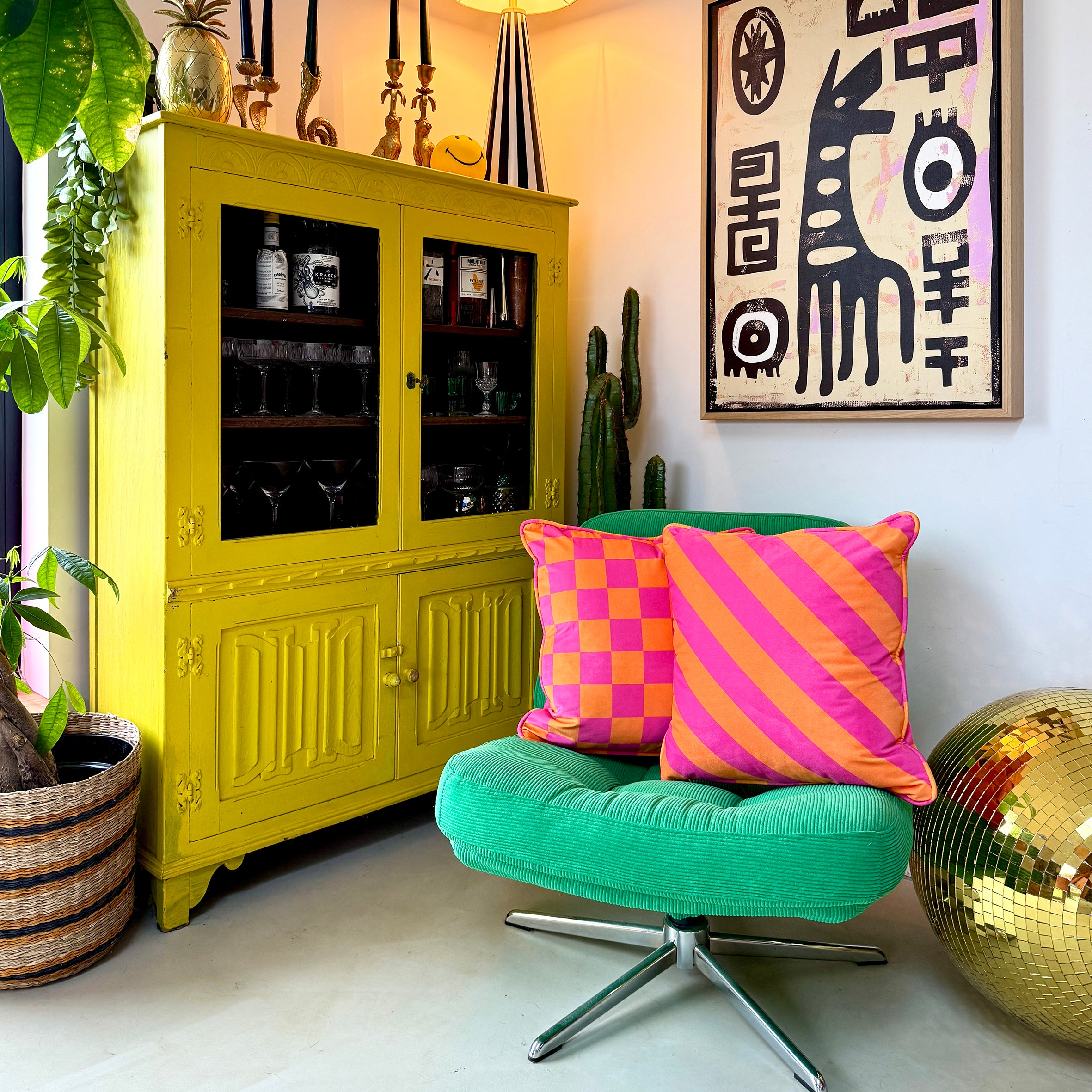 Tutti Frutti Reversible Checkmate & Helter Skelter Cushion