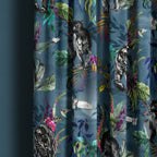Love Frankie Fabric - Smoke Deadly Night Shade. Mid Blue