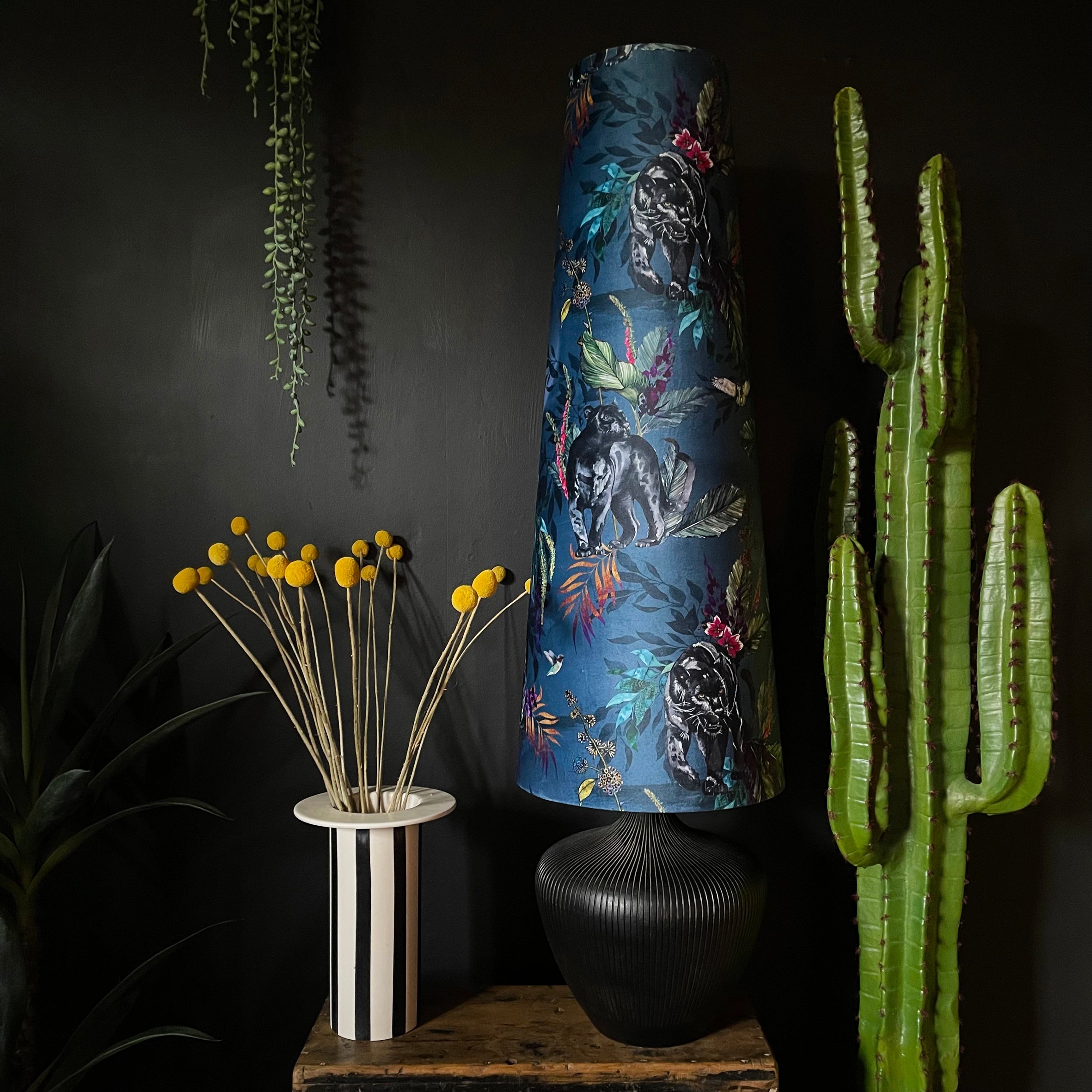 Handmade Oversized Cone Lampshades in Smoke - Sample
