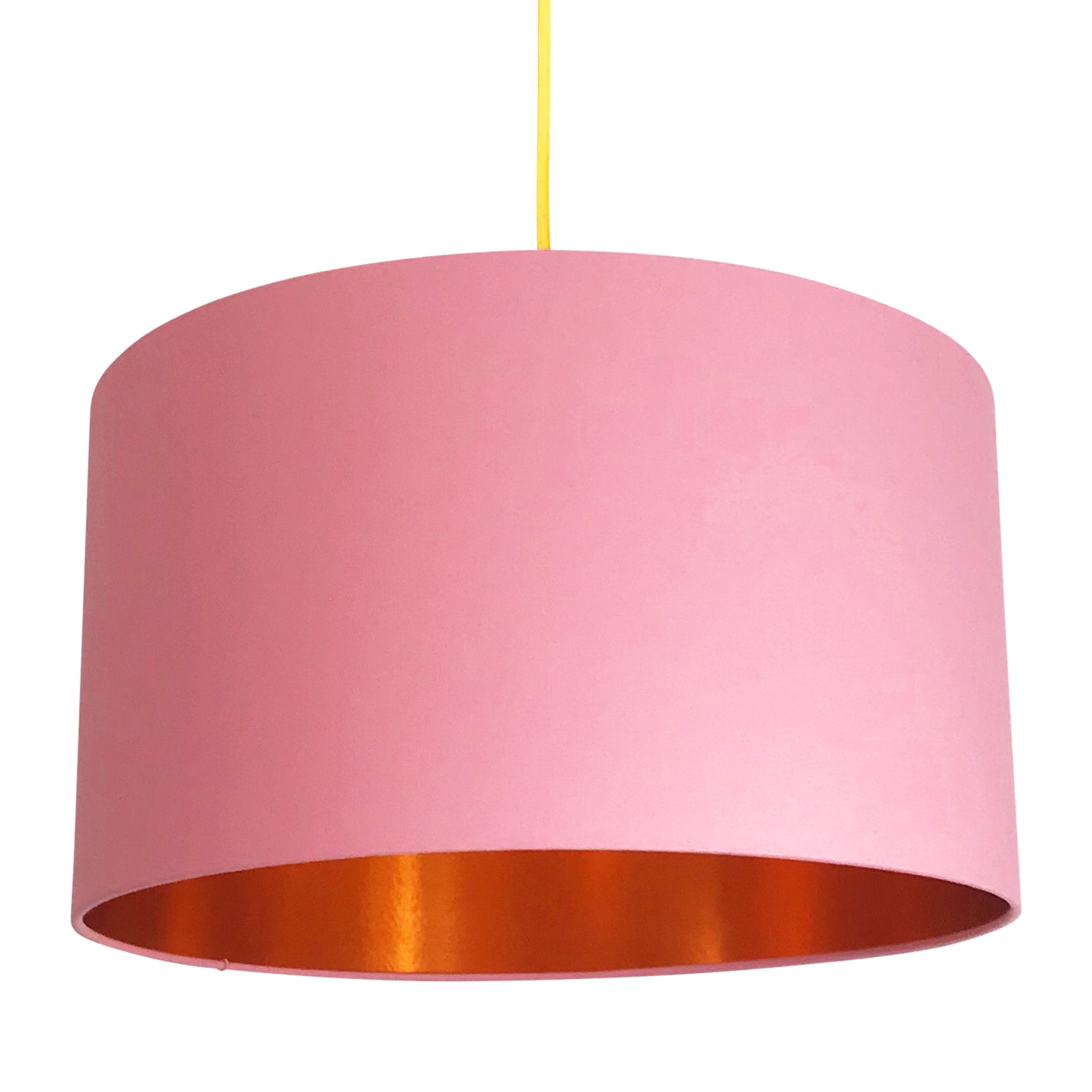 Love Frankie dirty pink cotton lampshade copper lining