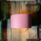Love Frankie dirty pink cotton lampshade copper lining