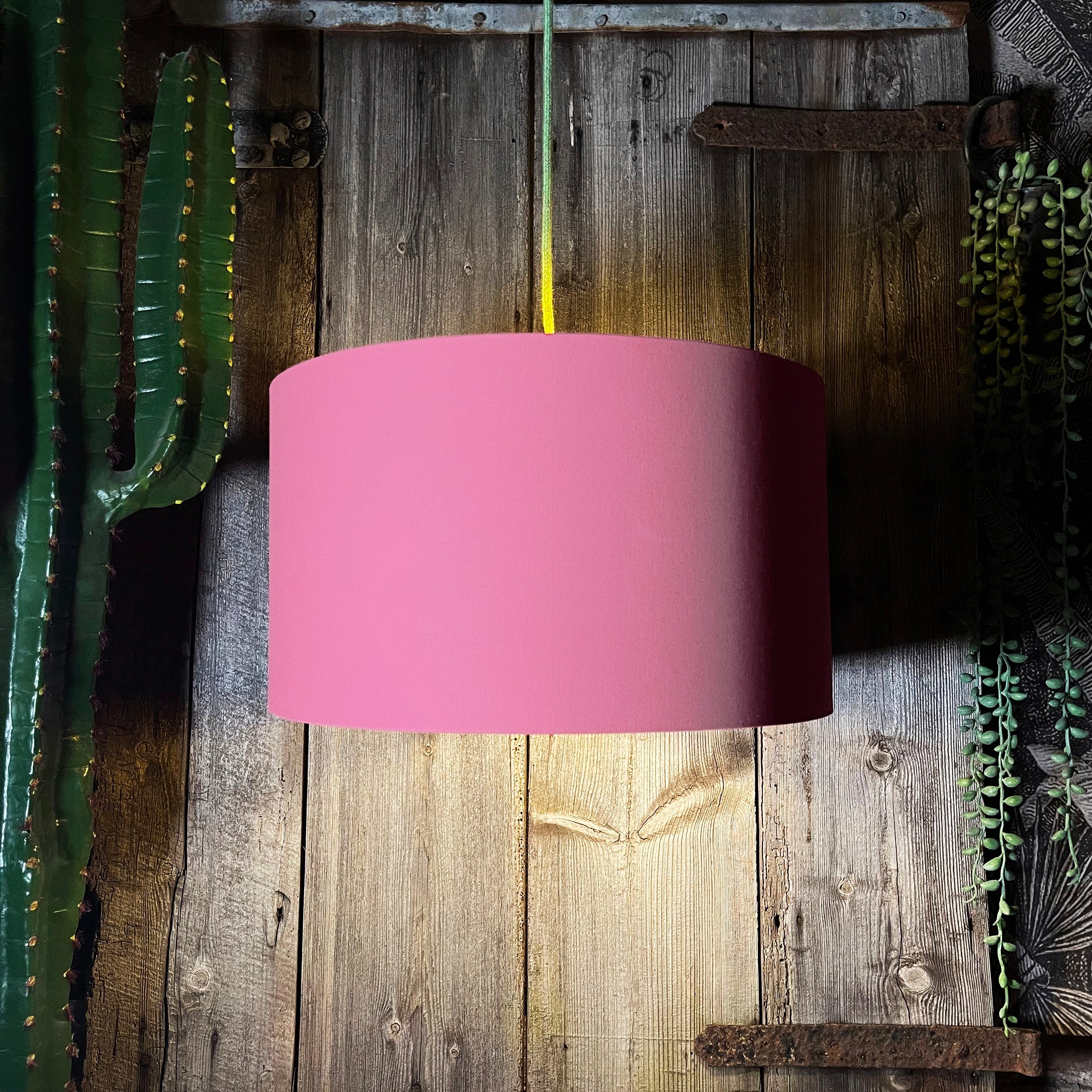 Love Frankie dirty pink cotton lampshade gold lining