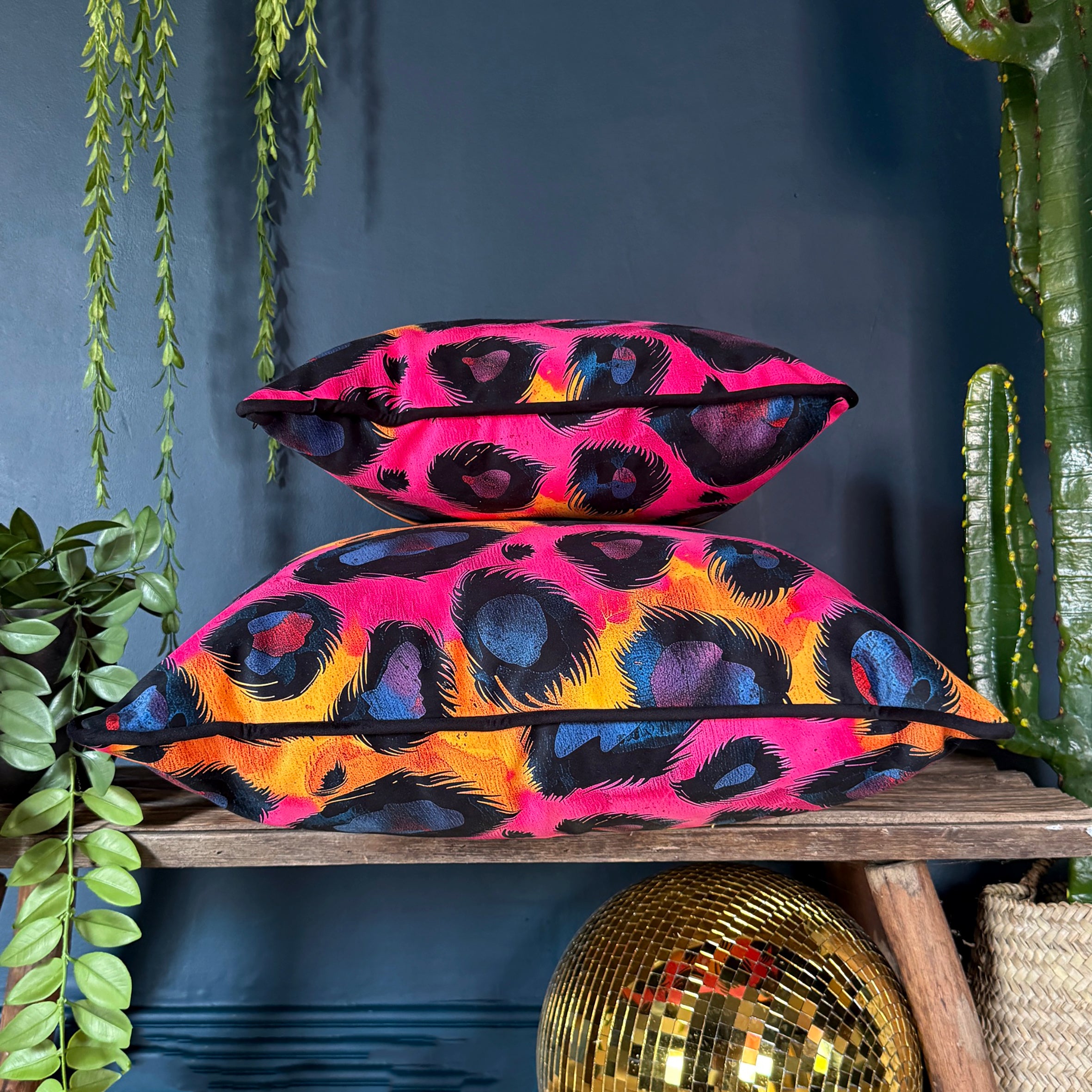 Electric Leopard Cushions