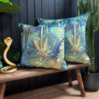 love frankie enchanted wood velvet cushion with piped