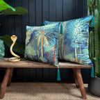 love frankie enchanted wood velvet cushion with tassels