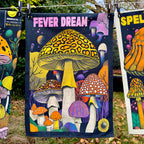 Love Frankie Trippy Magic Mushroom Tea Towels - "Fever Dream" Designed by Love Frankie and Printed in the UK