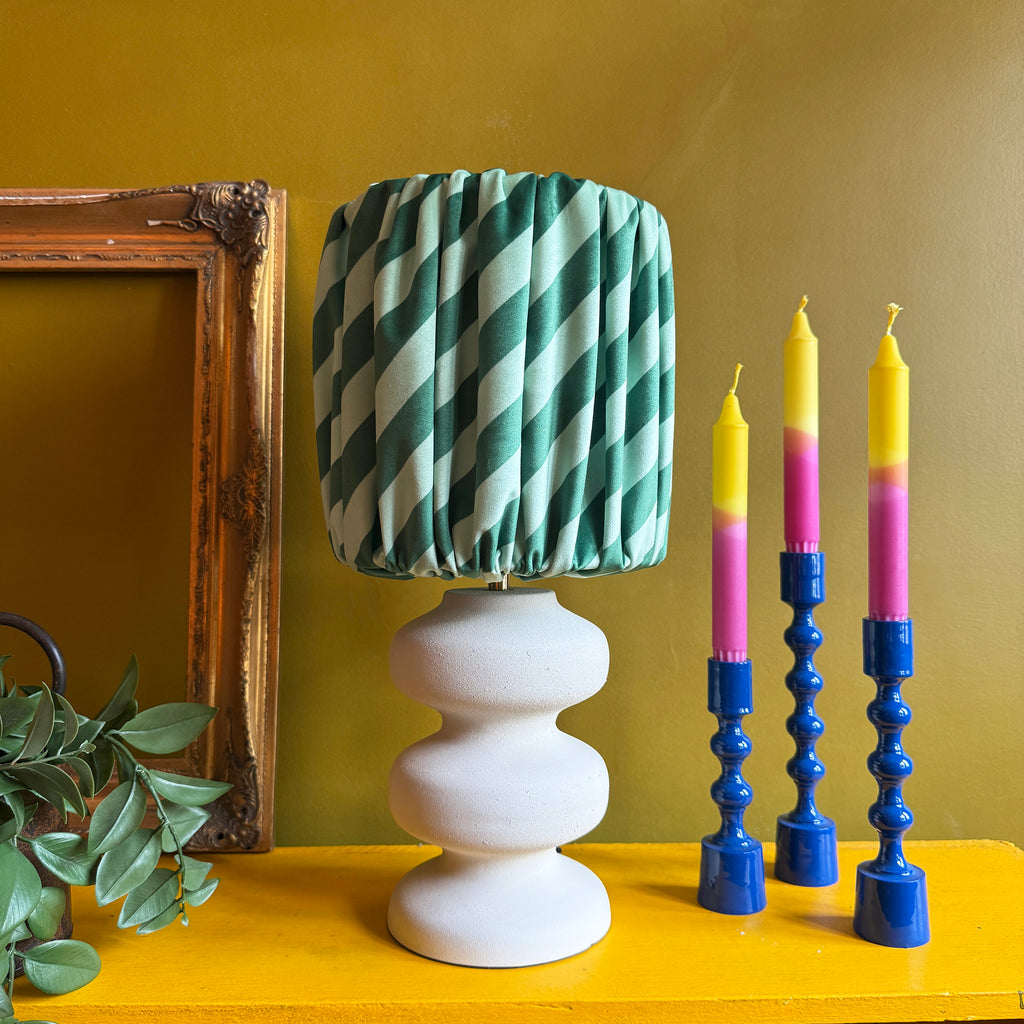 Tilted Stripe Gathered Shades - Apple Sours