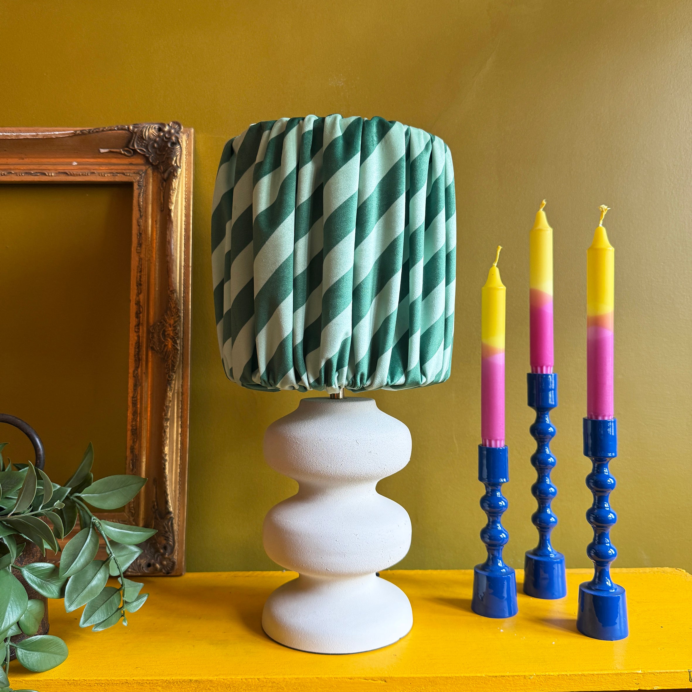 Tilted Stripe Gathered Shades - Apple Sours