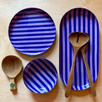 Large Stripy Oval Trays - 5 Colours Available