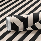 Love Frankie Fabric - Helter Skelter Liquorice - Black & Bone