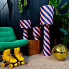 Portable Helter Skelter Velvet lamps in Peach Fuzz