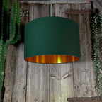 Love Frankie hunter cotton lampshade copper lining