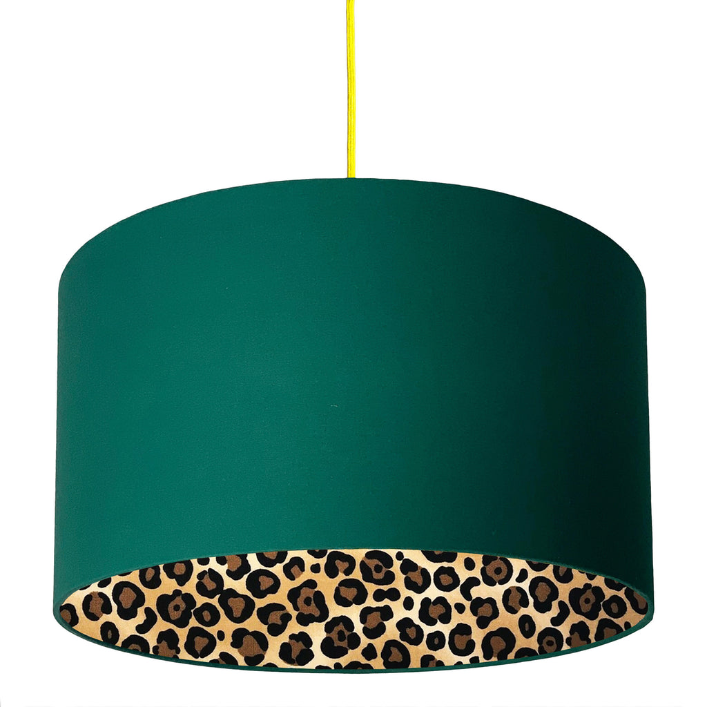 love-frankie-leopard-lampshade-hunter-green
