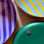 Large Circular Stripy Trays - 5 Colours Available