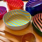 Medium Stripy Bowls - 5 Colours Available