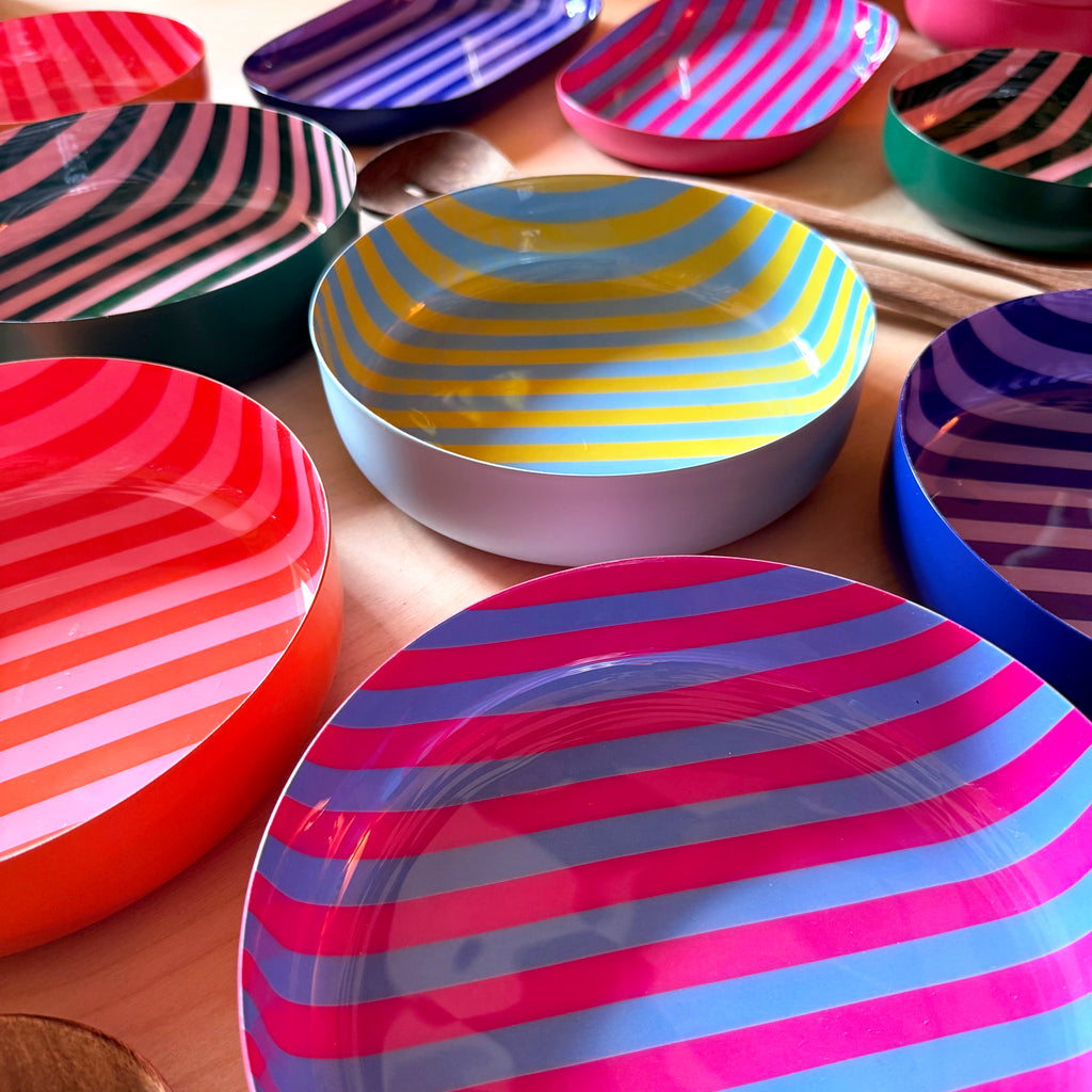 Medium Stripy Bowls - 5 Colours Available