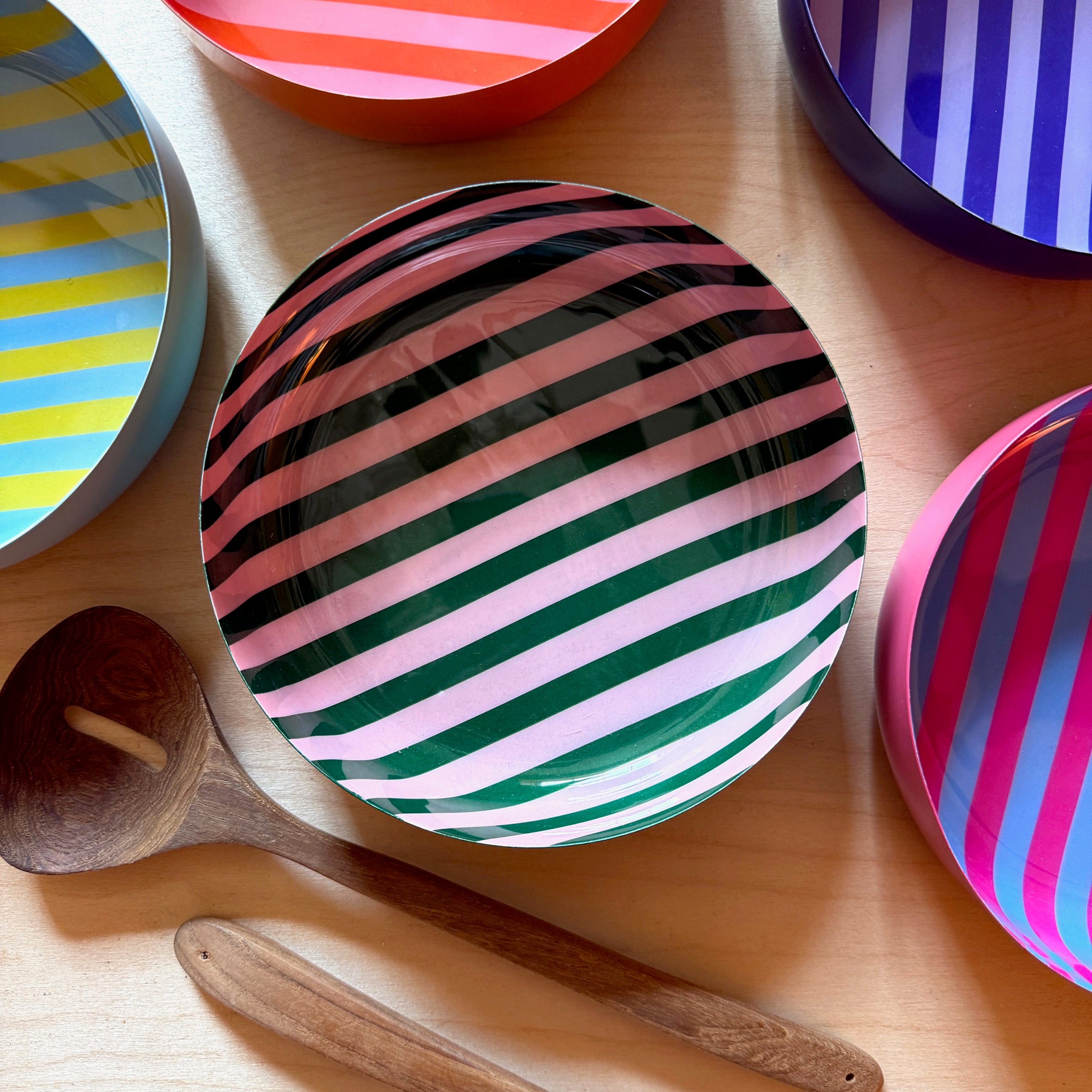 Medium Stripy Bowls - 5 Colours Available