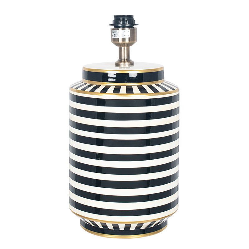 Large Black And White Stripy Lamp