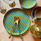 Large Circular Stripy Trays - 5 Colours Available