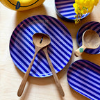 Large Circular Stripy Trays - 5 Colours Available