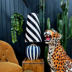 Liquorice Helter Skelter Oversized Cone Lampshades