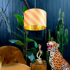 Marmalade Helter Skelter Velvet Lampshades With Gold Foil Lining