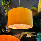 Love Frankie fire cracker midnight garden lampshade in butterscotch velvet