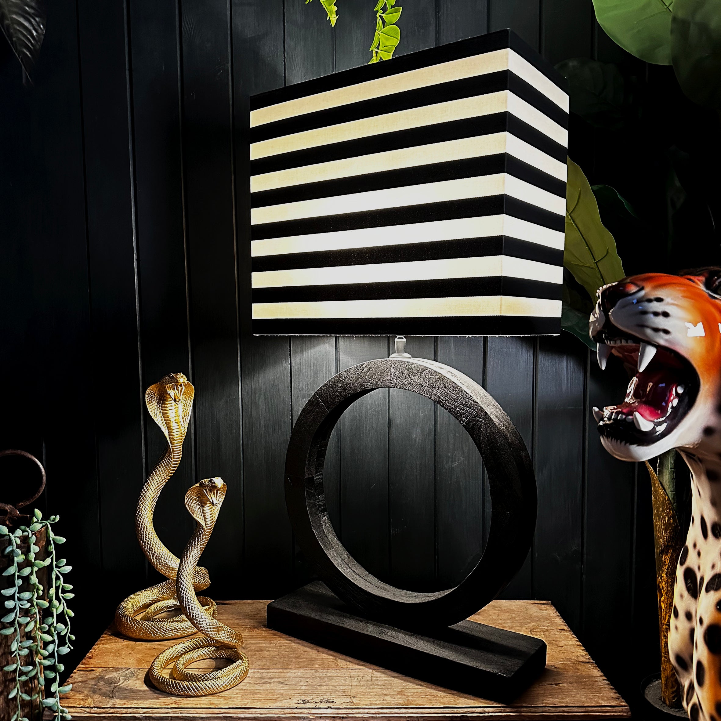 love frankie circus stripe rectangular lampshade