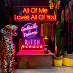 Love Frankie all of me loves all of you neon light in red