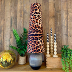 Ridged Table Lamp in Ombre Ebony