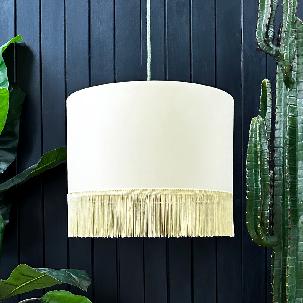 love frankie parchment cotton and copper lining with fringing