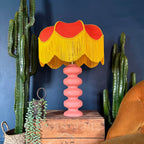 Large Pebble Table Lamp In Coral