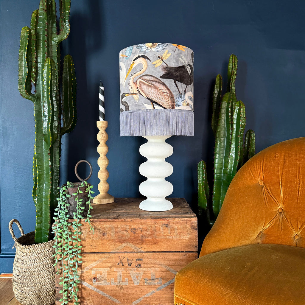Large Pebble Table Lamp In Cream