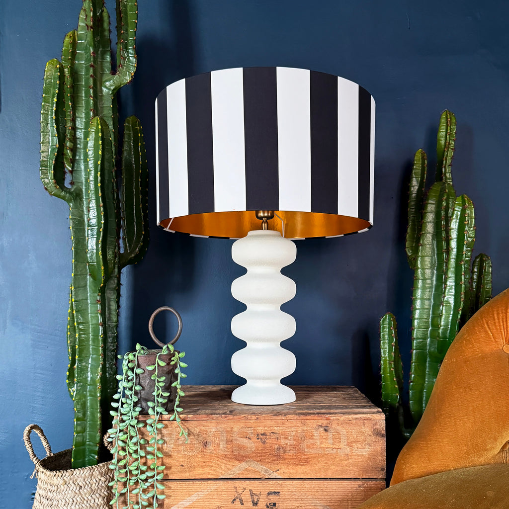 Large Pebble Table Lamp In Cream