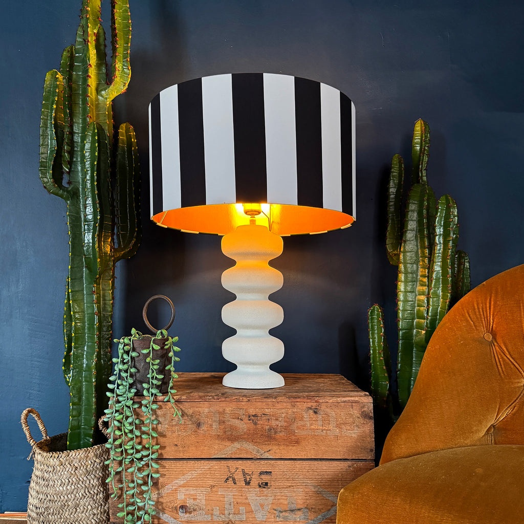 Large Pebble Table Lamp In Cream