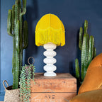 Large Pebble Table Lamp In Cream