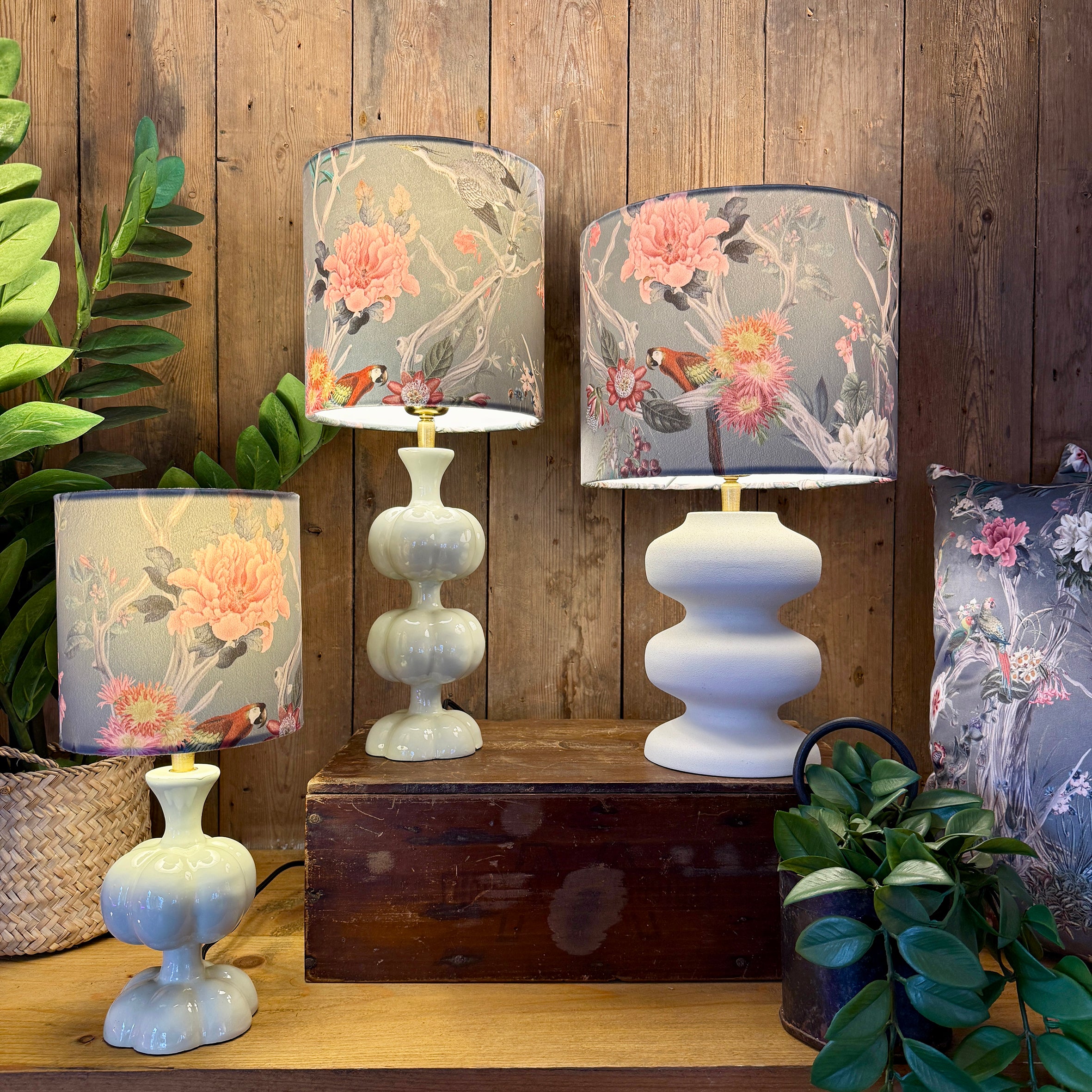 Peony in Shingle Dinky Lampshades