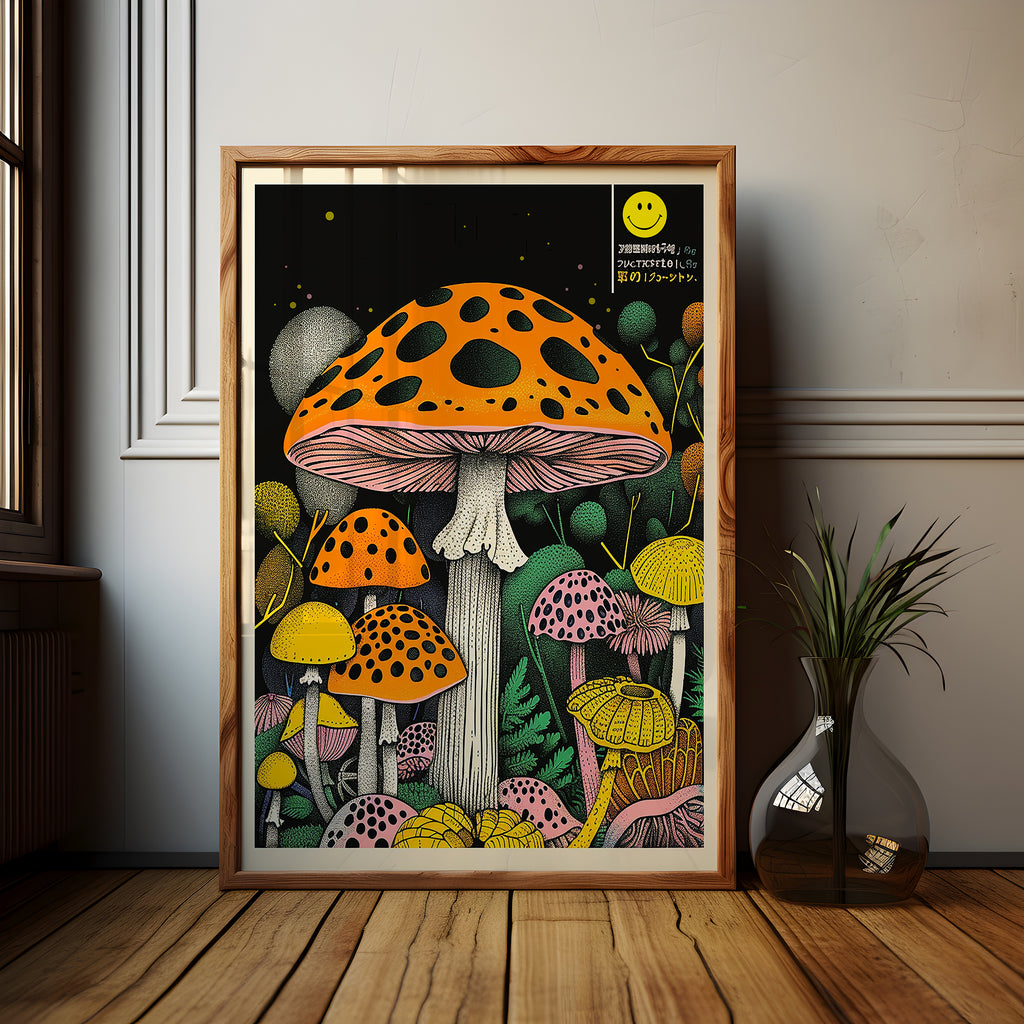 Pipe Dream Psychedelic Mushroom Print Poster by Love Frankie