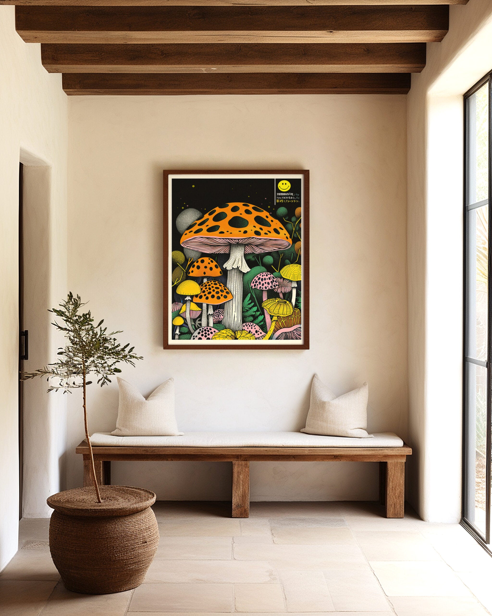 Pipe Dream Psychedelic Mushroom Print Poster by Love Frankie