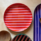 Medium Stripy Plates - 5 Colours Available