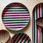 Medium Stripy Plates - 5 Colours Available