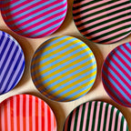 Medium Stripy Plates - 5 Colours Available