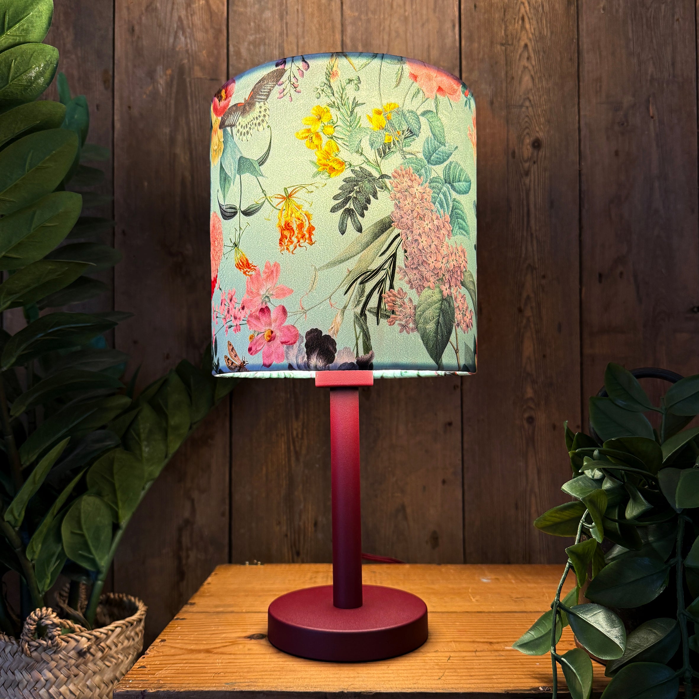 Matt Plum Stem Table Lamp