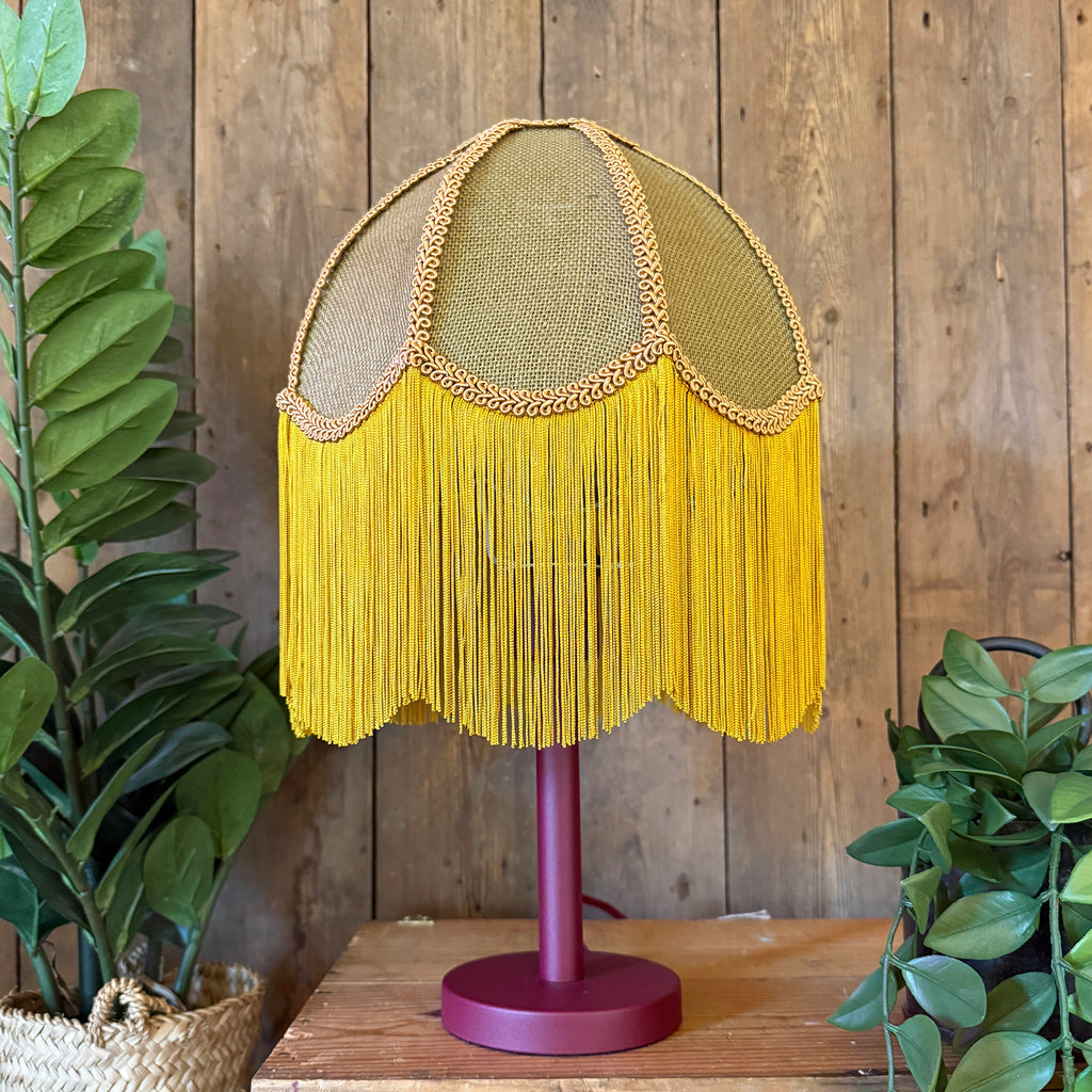Matt Plum Stem Table Lamp