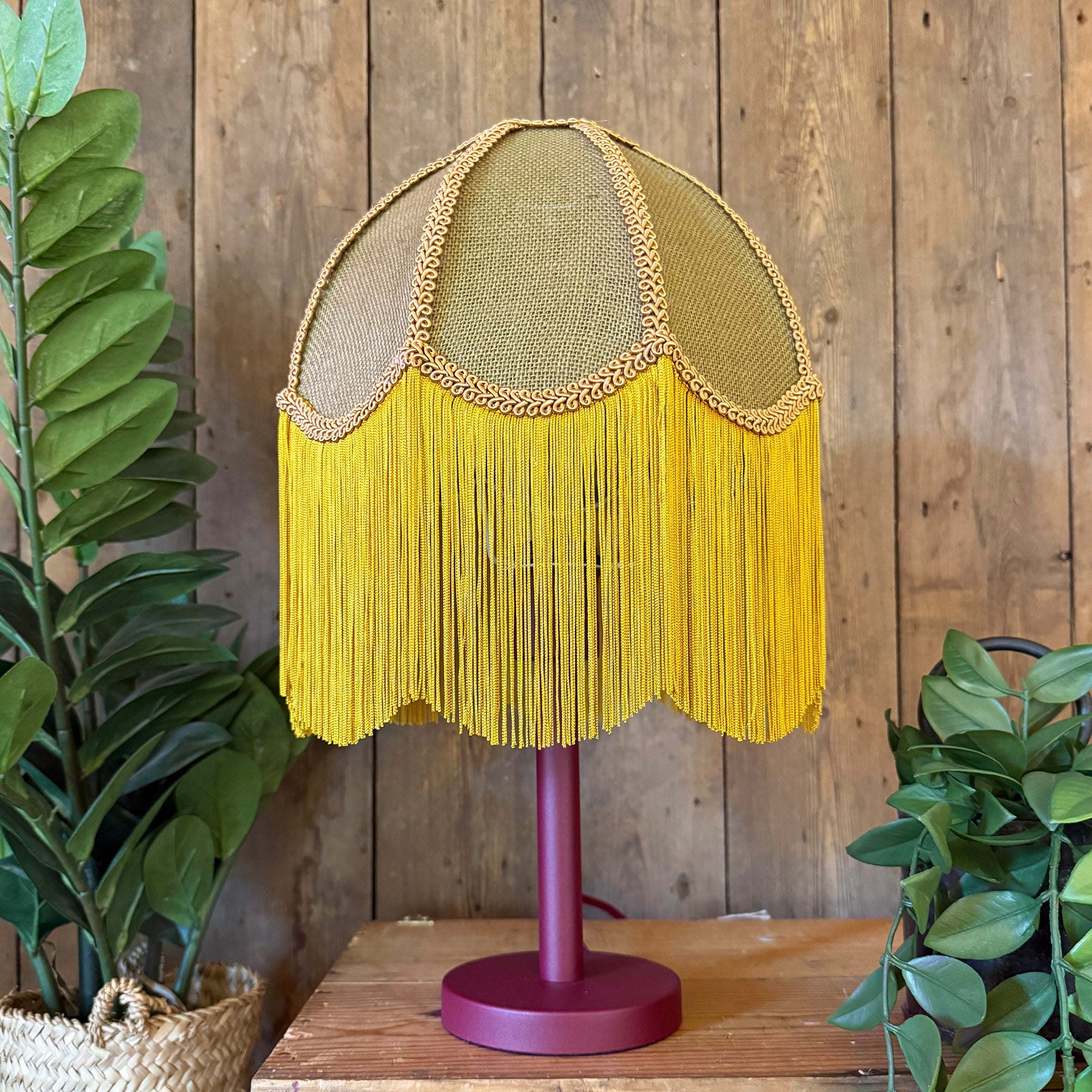 Matt Plum Stem Table Lamp