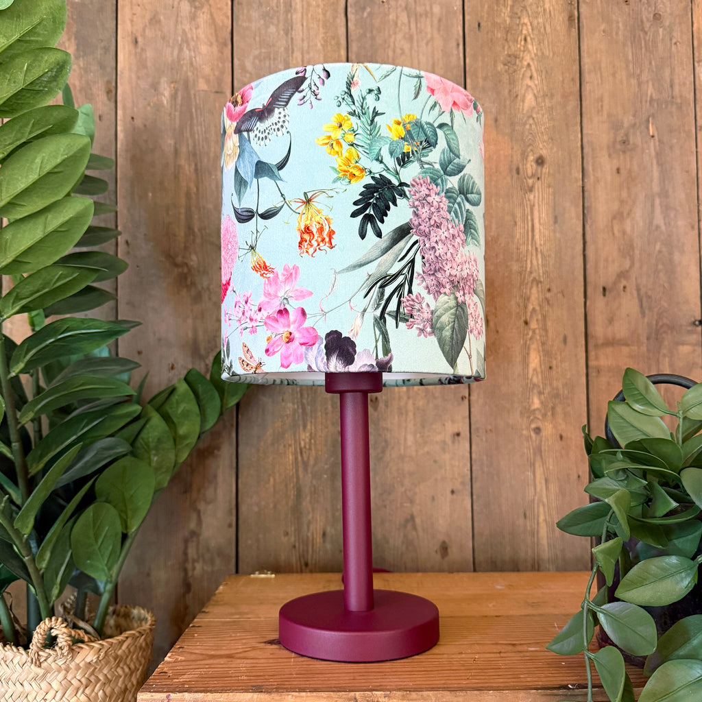 Matt Plum Stem Table Lamp