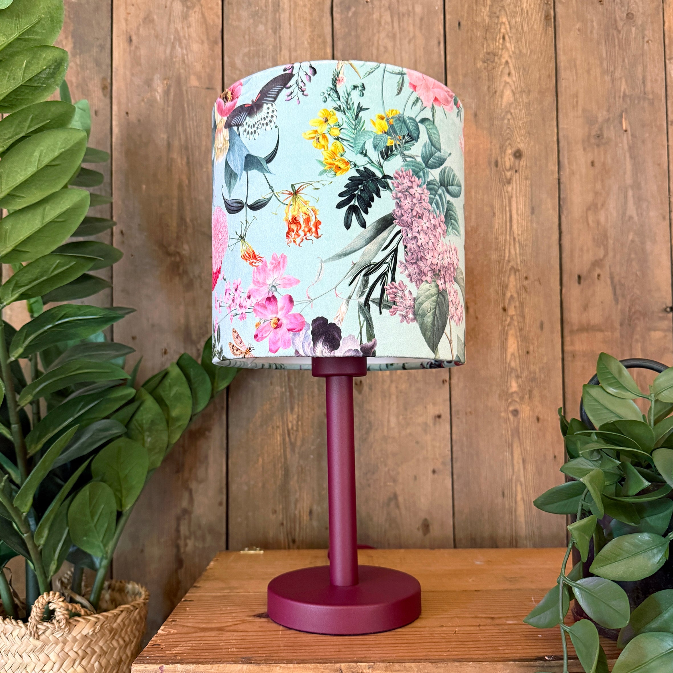 Matt Plum Stem Table Lamp