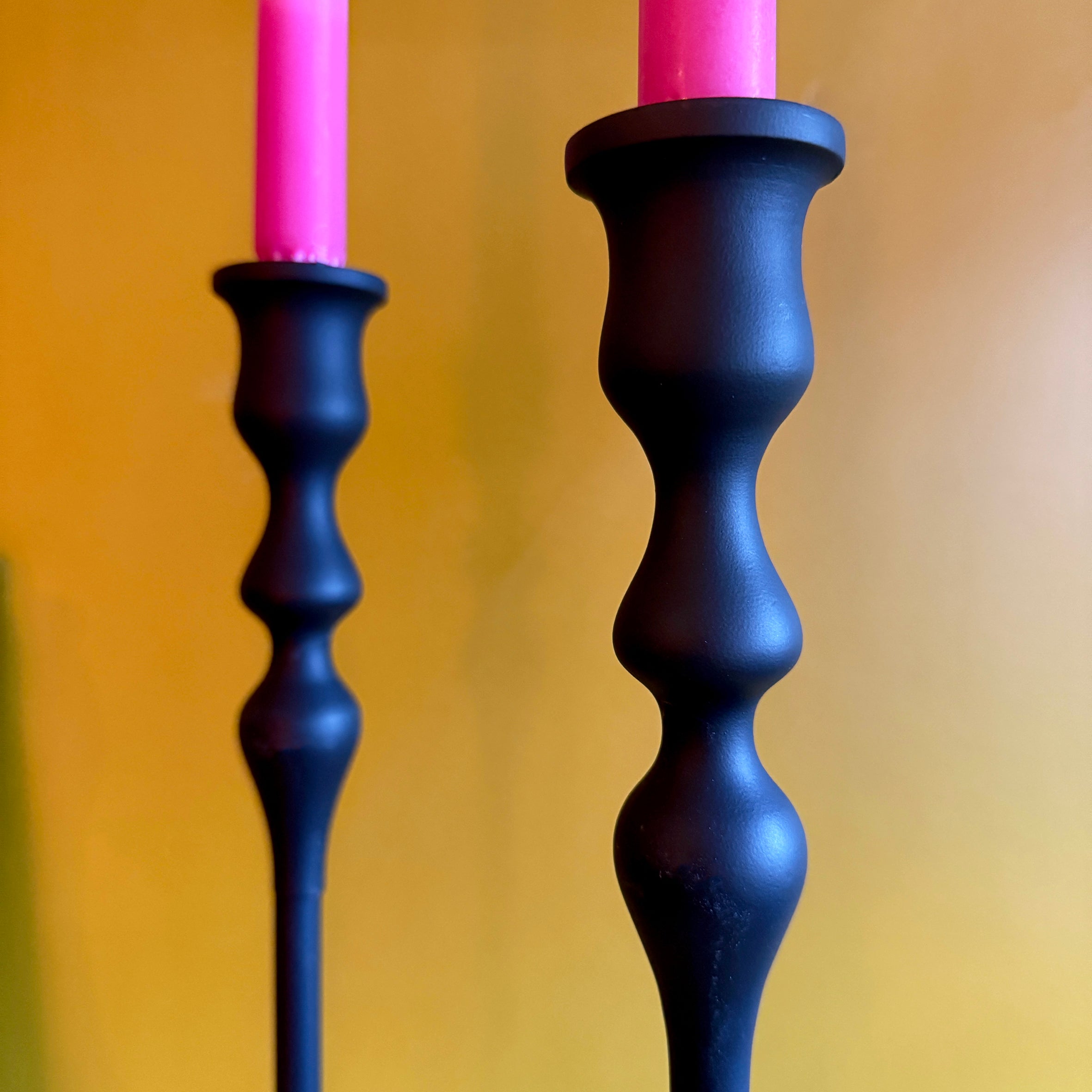 poker candle holder in matt black