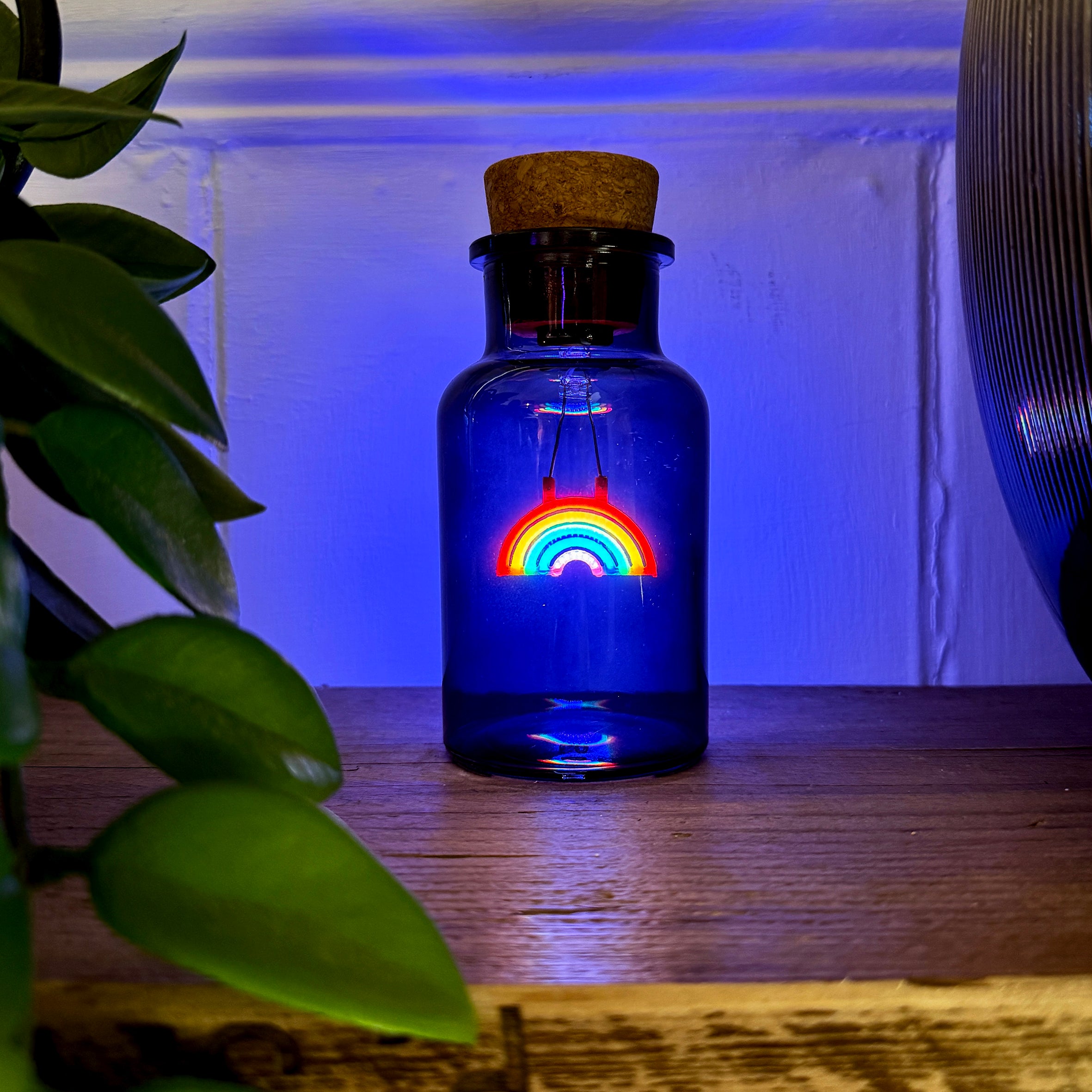 Rainbow Message In A Bottle - LED Rechargeable Light