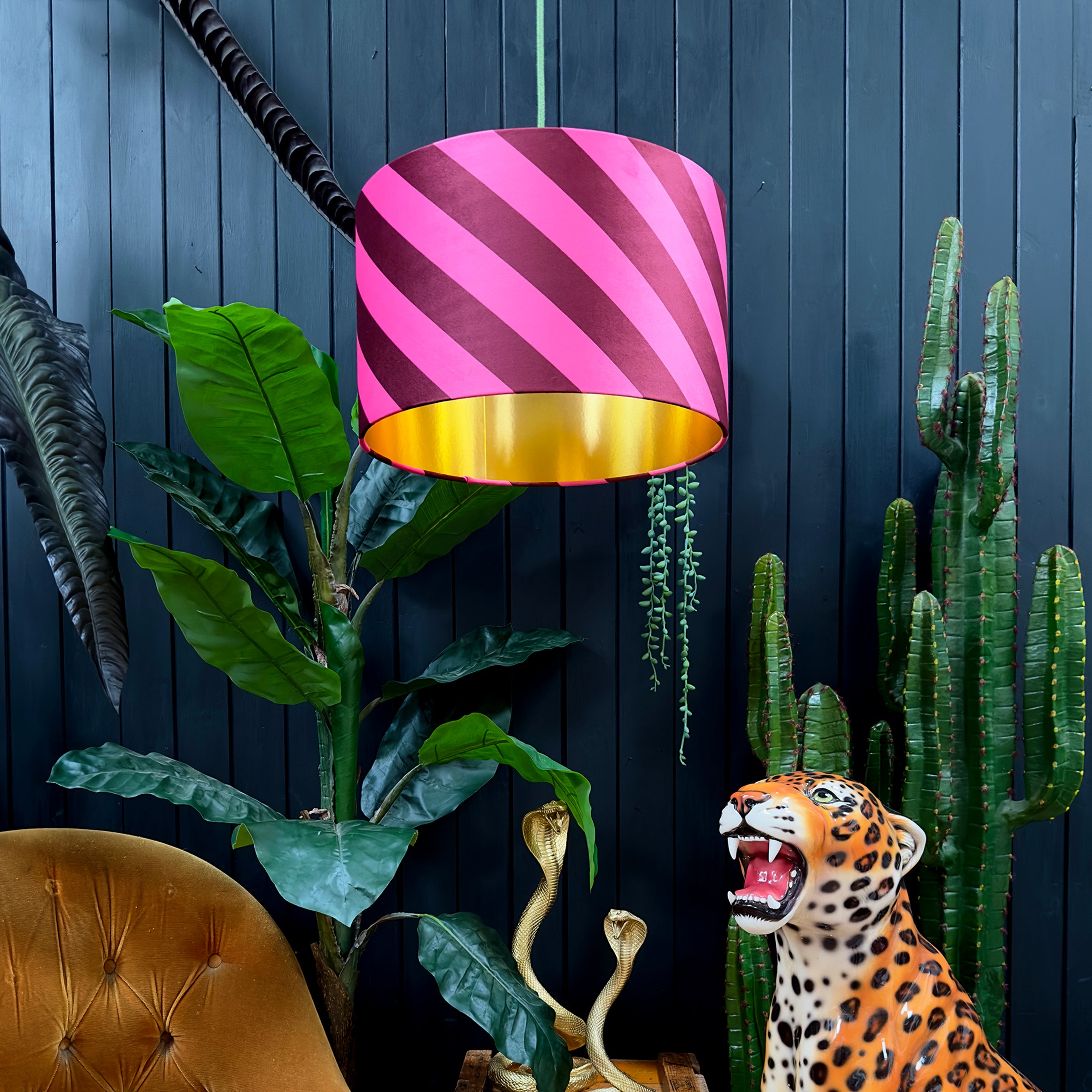 love frankie Helter skelter lampshade in raspberry ripple with